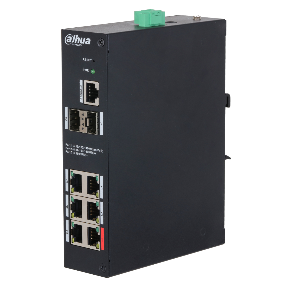 Switch Hardened PoE 4 puertos Gigabit +2RJ45 Gigabit +2SFP Gigabit 90W Gestionable Layer2