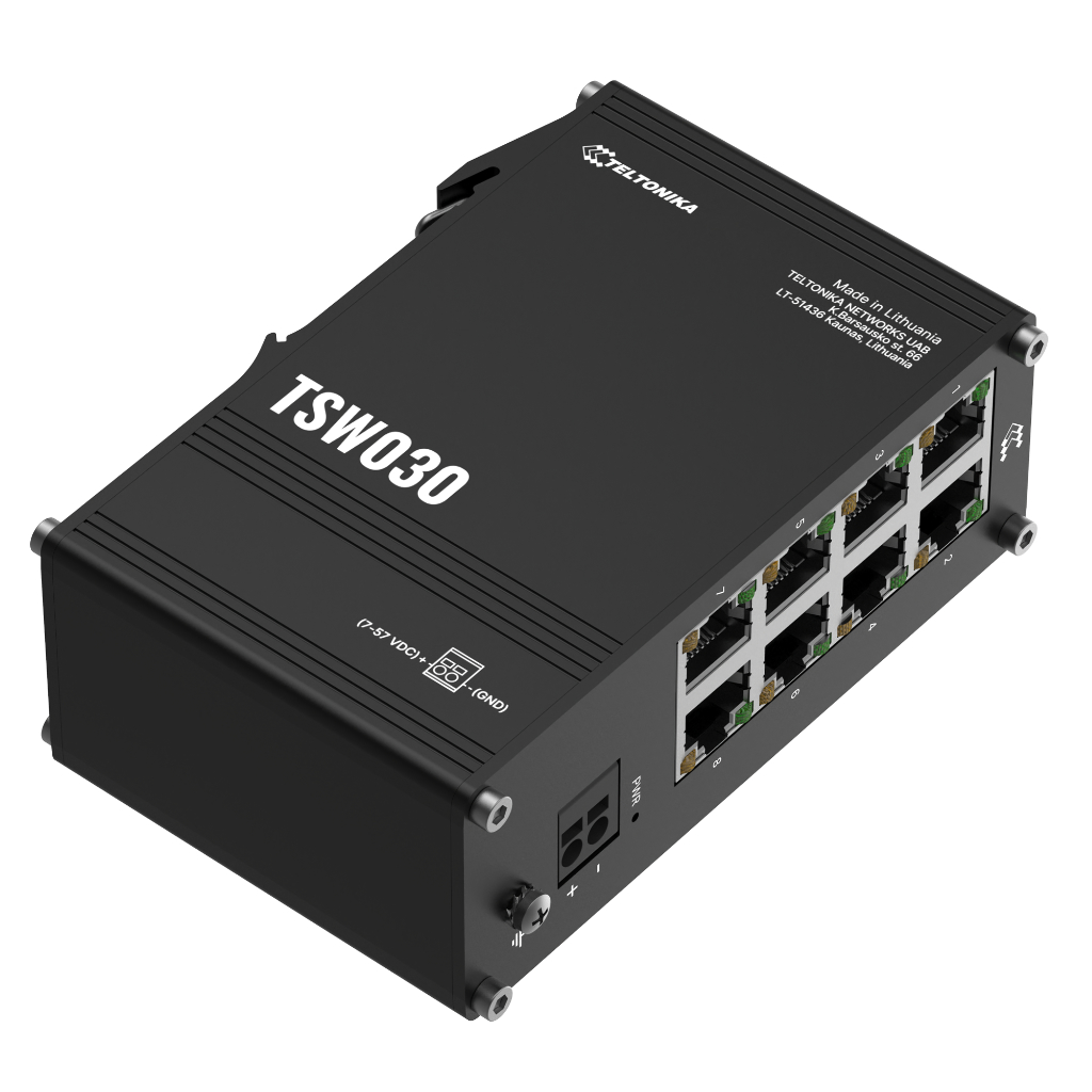 Switch Teltonika Industrial 8 puertos 10/100 No_Gestionable