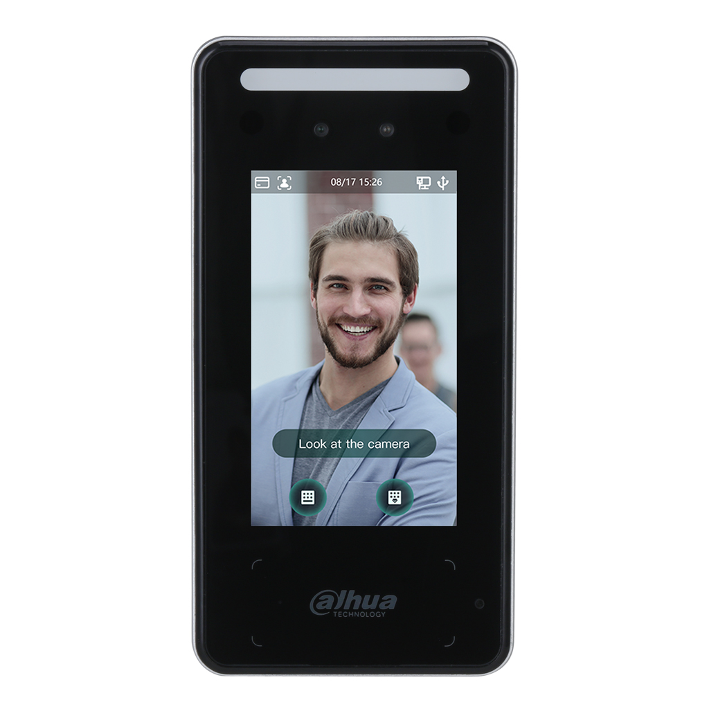 Lector Autónomo LCD 4.3" táctil de Reconocimiento Facial+PIN+Tarjeta+QR WiFi 2.4GHz IP65