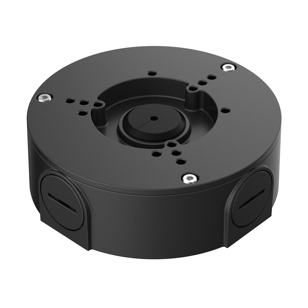 Caja conexiones impermeable para cámaras tubulares y Minidomos Dahua con anclaje en 3 puntos. Color Negro
