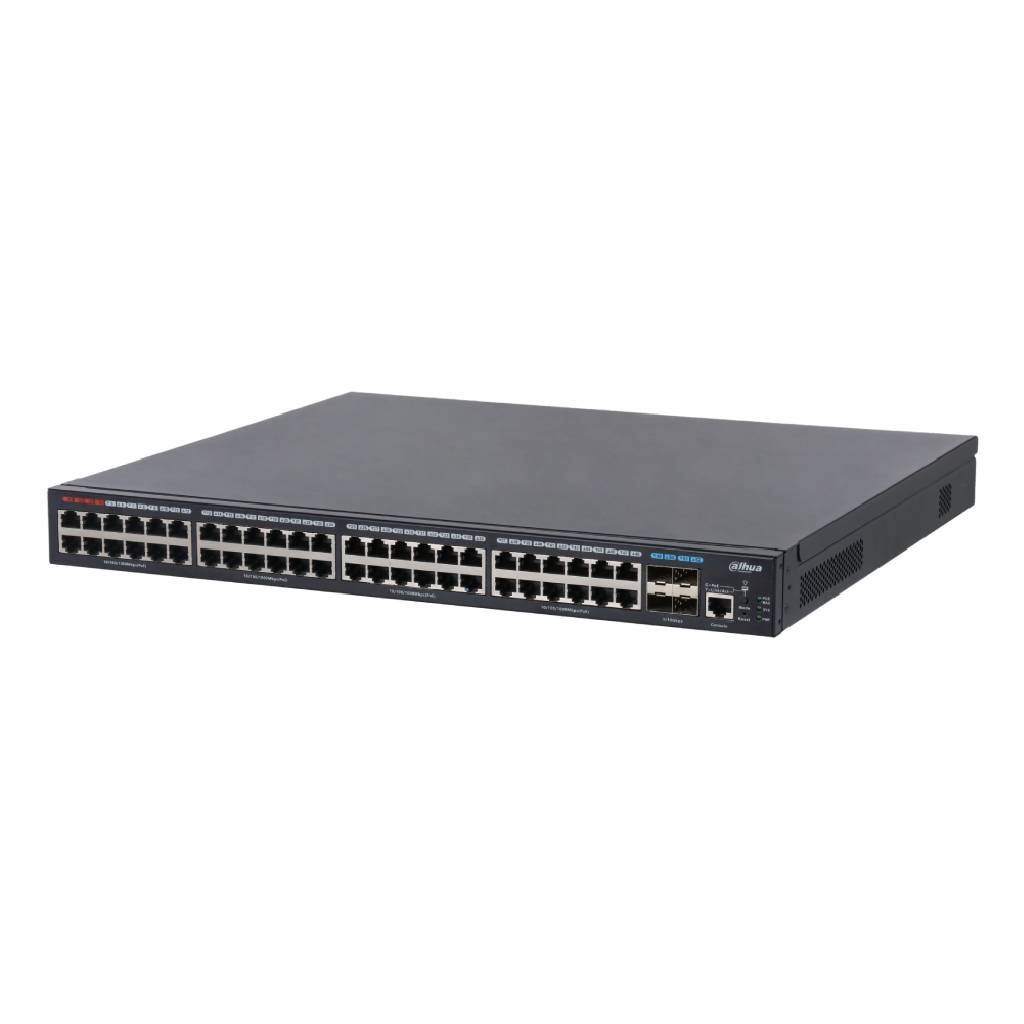 Switch 48 puertos PoE Gigabit + 4 Uplink SFP+ 10Gbps 750W Gestionable Layer2
