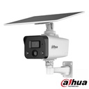 Tubular IP H265 4M Iluminación Dual LED20m/IR30m 3.6mm IP67 PIR MIC/Altavoz E/S 4G AI + Panel Solar
