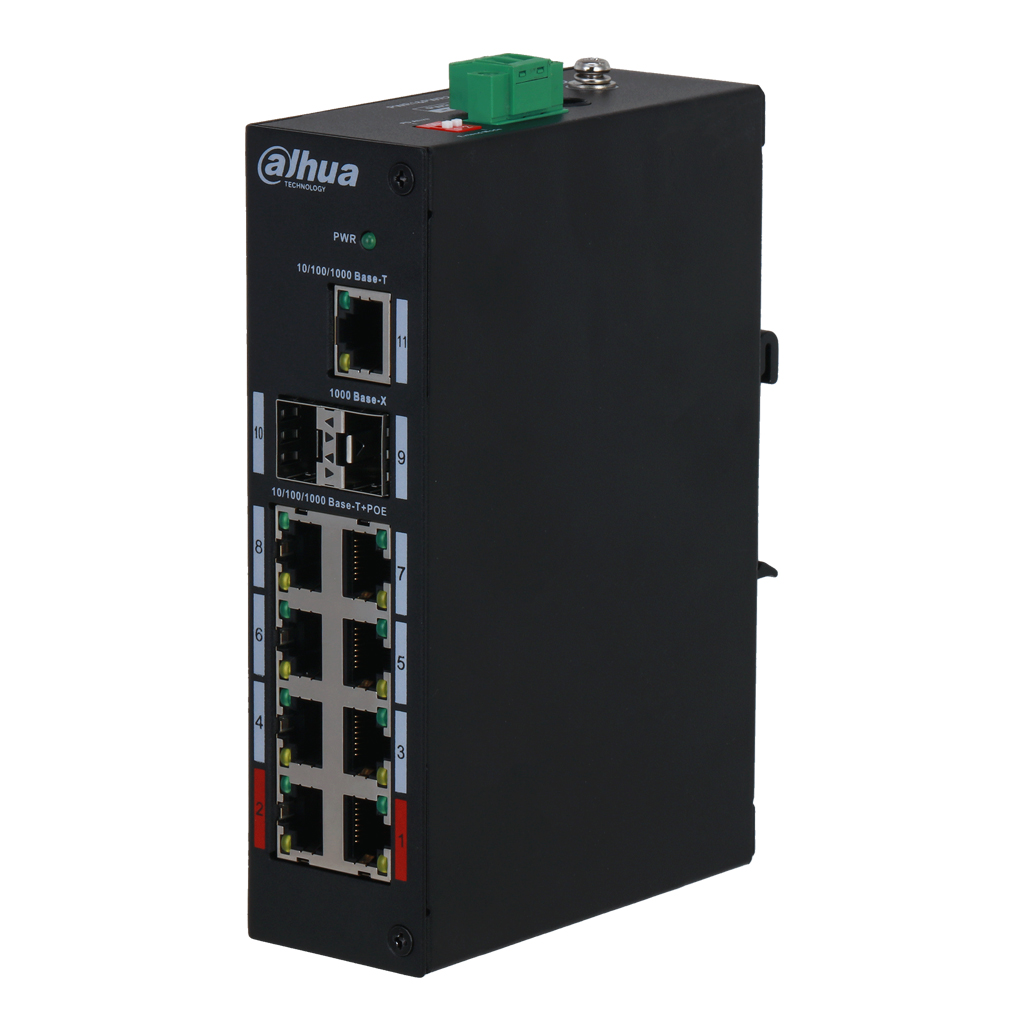 Switch PoE 2.0 8 puertos Gigabit +2SFP Uplink +1RJ45 Uplink Gigabit 120W No_Gestionable Layer2