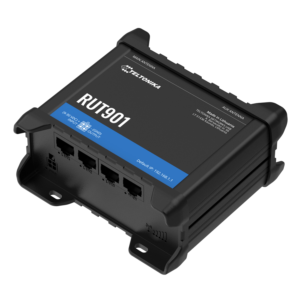 Router Teltonika Industrial 4G LTE 2xSIM Wi-Fi4 4xRJ45 1xDigital I/O