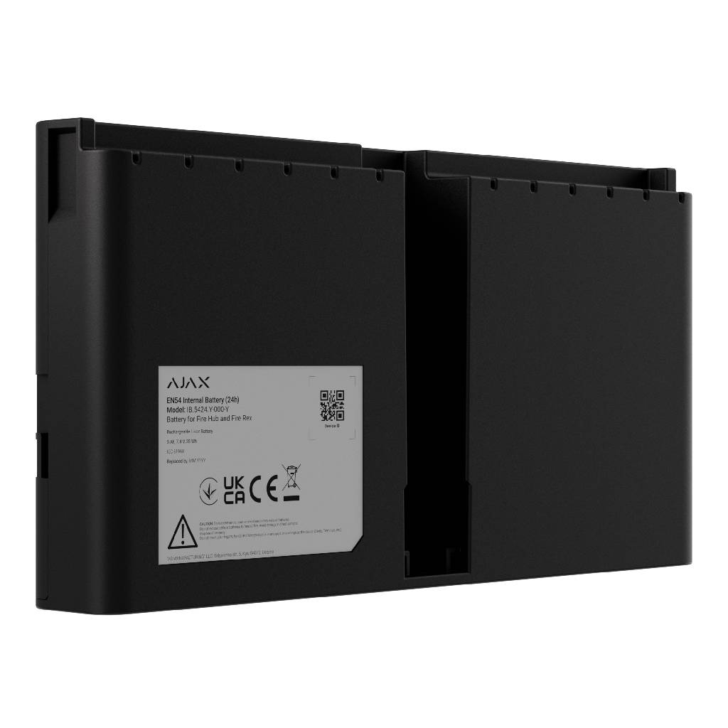 Ajax EN54 Internal Battery (24h). Para Fire Hub y Fire Rex. Color Negro
