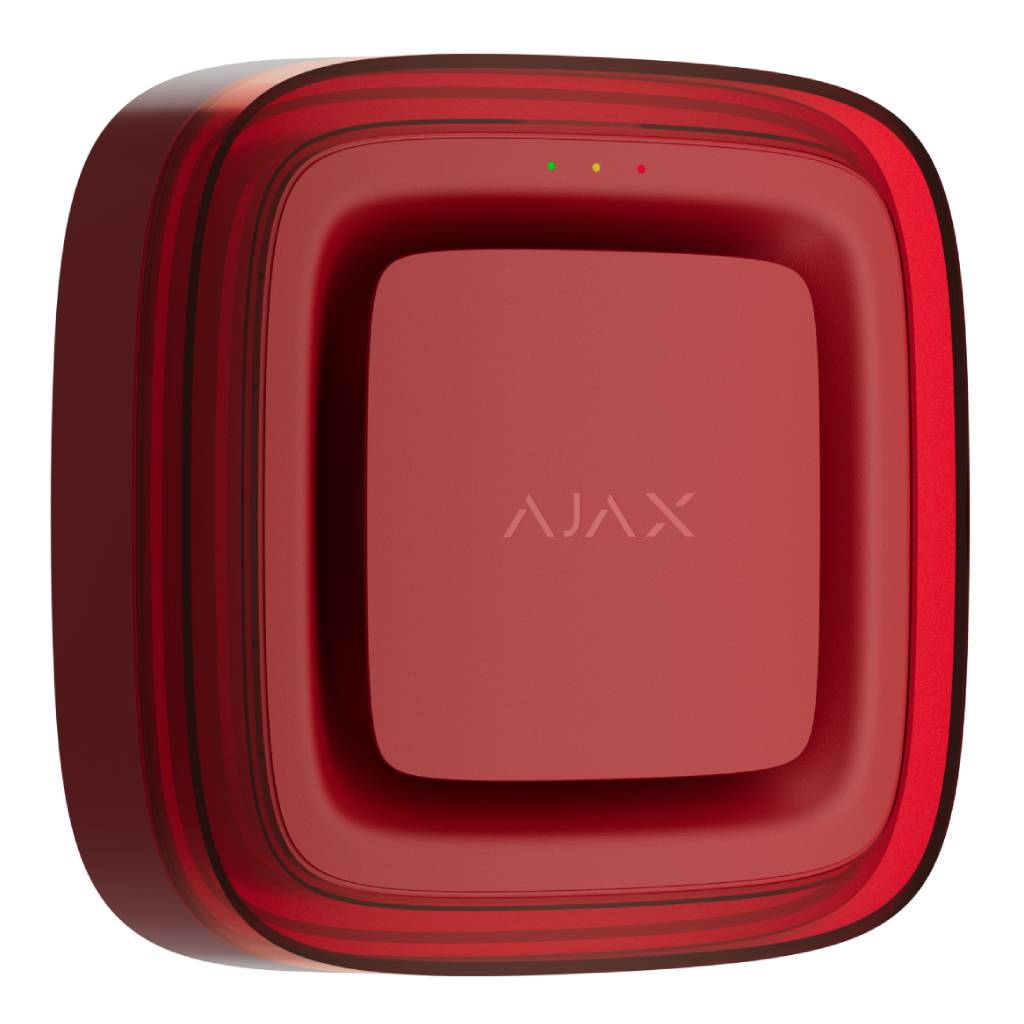 Ajax EN54 FireProtect Sounder/VAD Jeweller. Indicador Acustico y Visual de alarma. Color Rojo