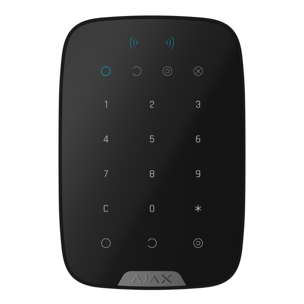 Ajax Superior KeyPad Plus Jeweller. Teclado táctil con lector inalámbrico. Color negro
