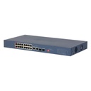 Switch PoE 16 puertos 10/100 + 2 Combo Gigabit RJ45/SFP Uplink 135W Gestionable en Cloud Layer2