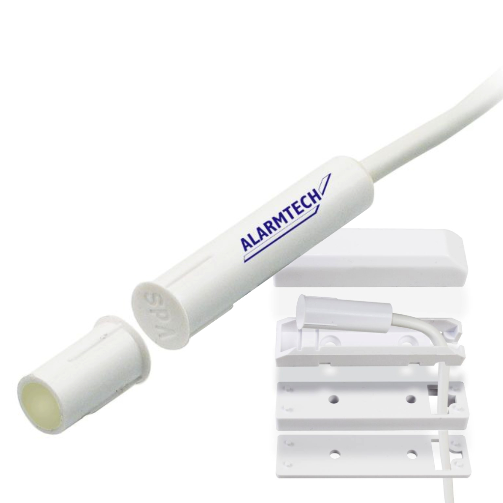 Contacto magnético de alta seguridad. G3. NC. 4 hilos. Plástico. IP 67. Inst. emp/sup. Incluye adaptadores