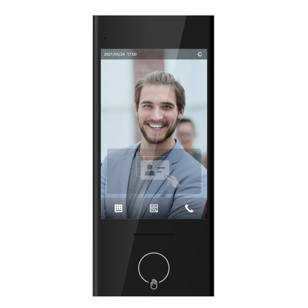 Lector Autónomo LCD 8" táctil de Reconocimiento Facial+PIN+Tarjeta+QR+venas de la palma WiFi 2.4GHz IP65