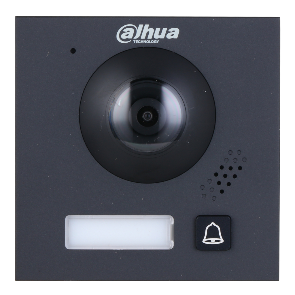 Exterior Modular para Videoportero IP con Cámara y 1 botón para Series VTO4202F-X. Color negro