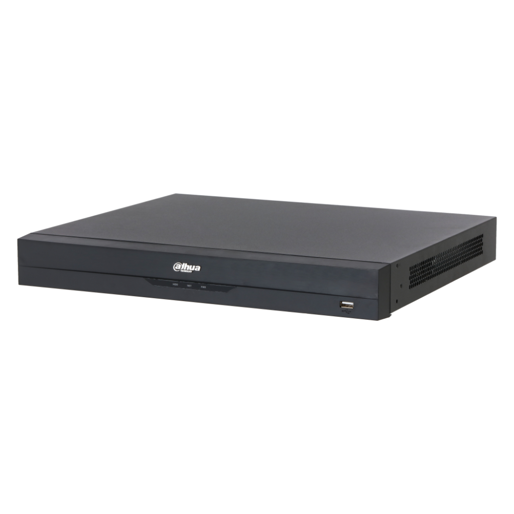 NVR 16ch 448Mbps H265 HDMI 16PoE 2HDD E/S AI