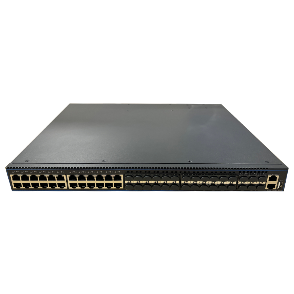Switch 48 puertos Gigabit (24RJ45/24SFP) + 6 Uplink SFP+ 10Gbps Gestionable Layer3
