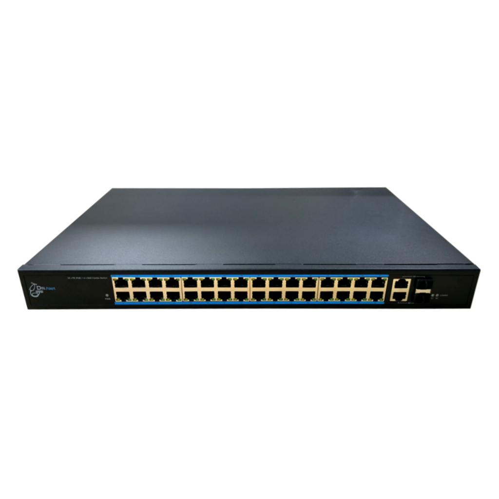 Switch PoE 32 puertos 10/100 + 2 Combo Gigabit 450W No_Gestionable