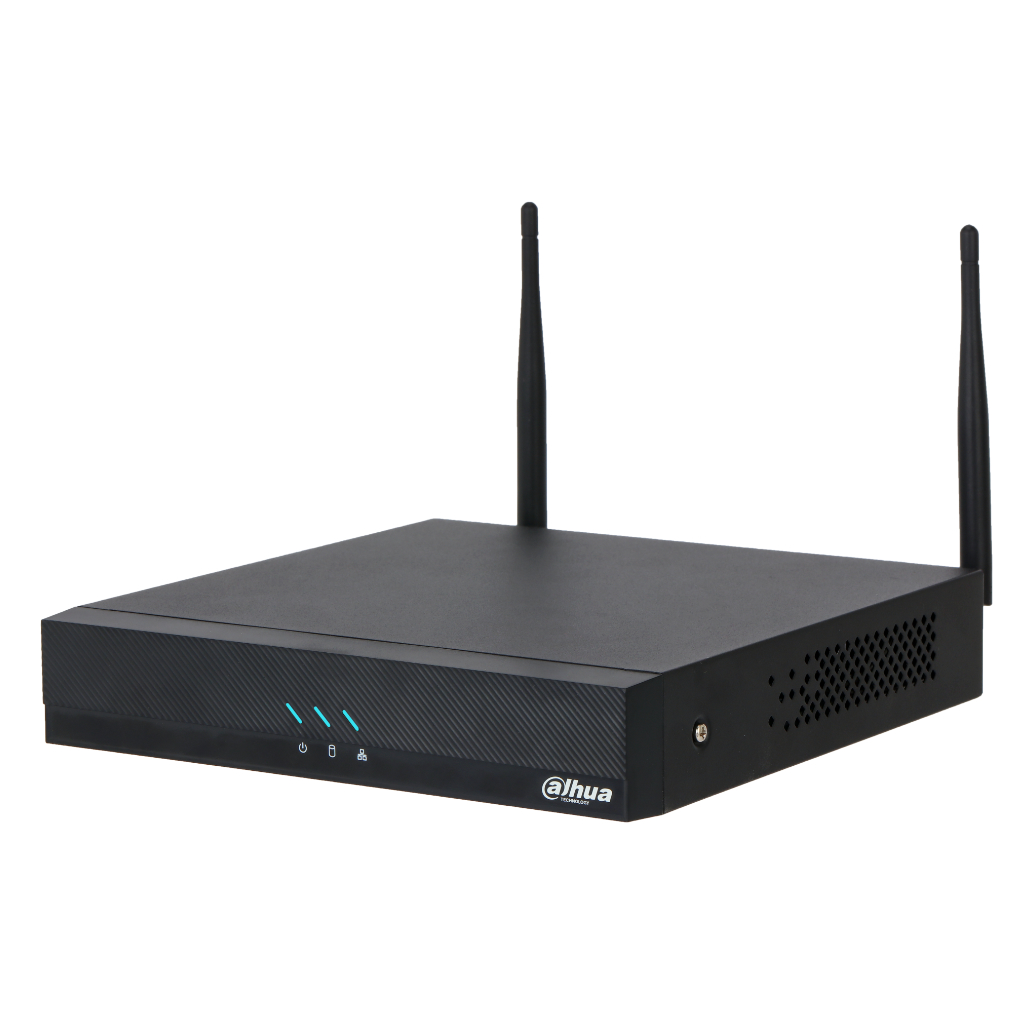 NVR 4ch 80Mbps H265 HDMI 1HDD WiFi Antena Dual