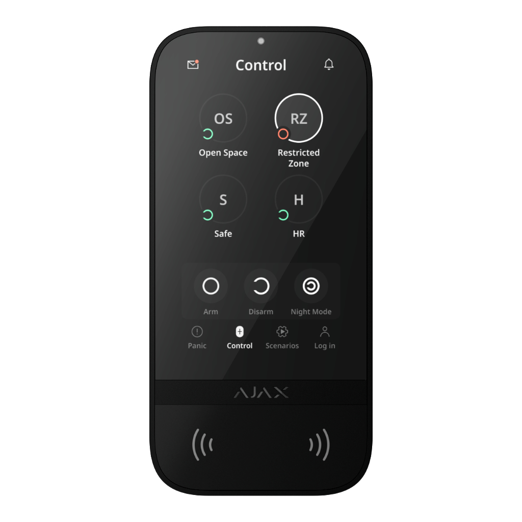 Ajax Superior KeyPad TouchScreen G3 Jeweller. Color Negro
