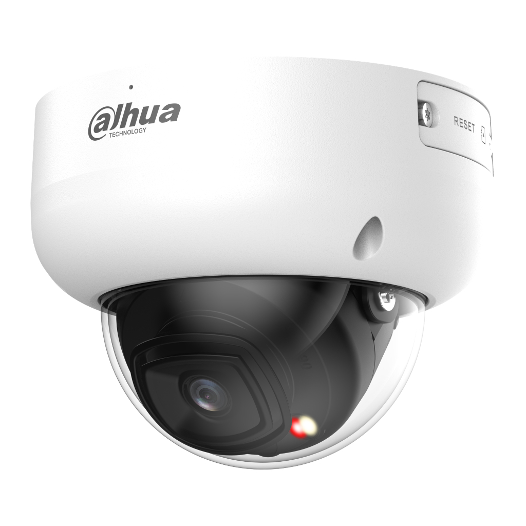 Domo IP H265 4M WDR140dB Iluminación Dual LED50m/IR50m 2.8mm IK10 IP67 ePoE SD AUDIO MIC E/S AI