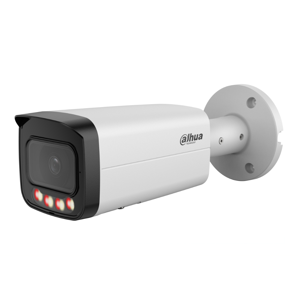 Tubular IP 4M H265 FULL COLOR WDR140dB Iluminación Dual LED60m/IR80m 2.8mm IP67 IK10 ePoE AUDIO MIC E/S AI