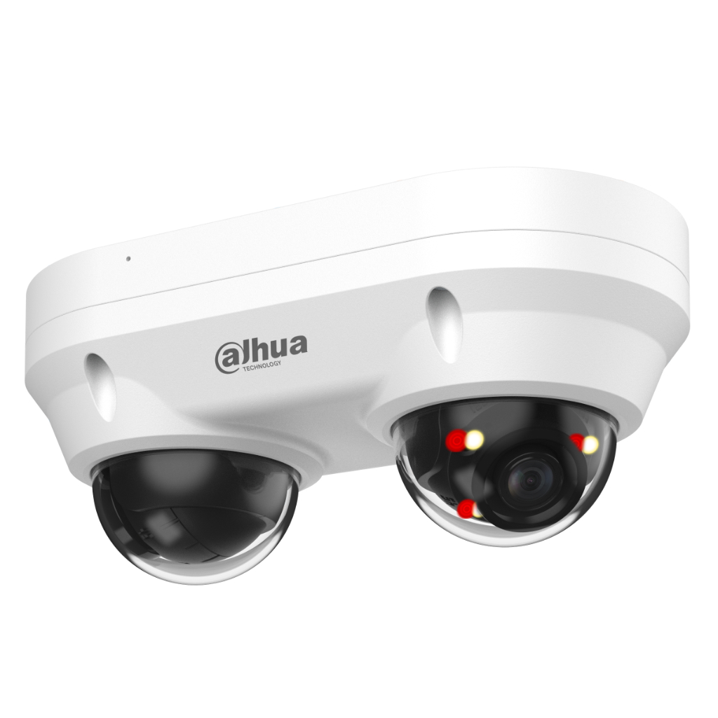 Cámara IP H265 2x4MP Dual-Directional WDR Iluminación Dual LED20m/IR30m 2.8mm IP67 IK10 PoE AUDIO MIC E/S AI