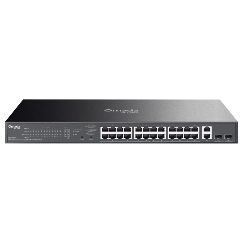 Switch Omada 28 Puertos Gigabit con 24 Puertos PoE+ Gestionable