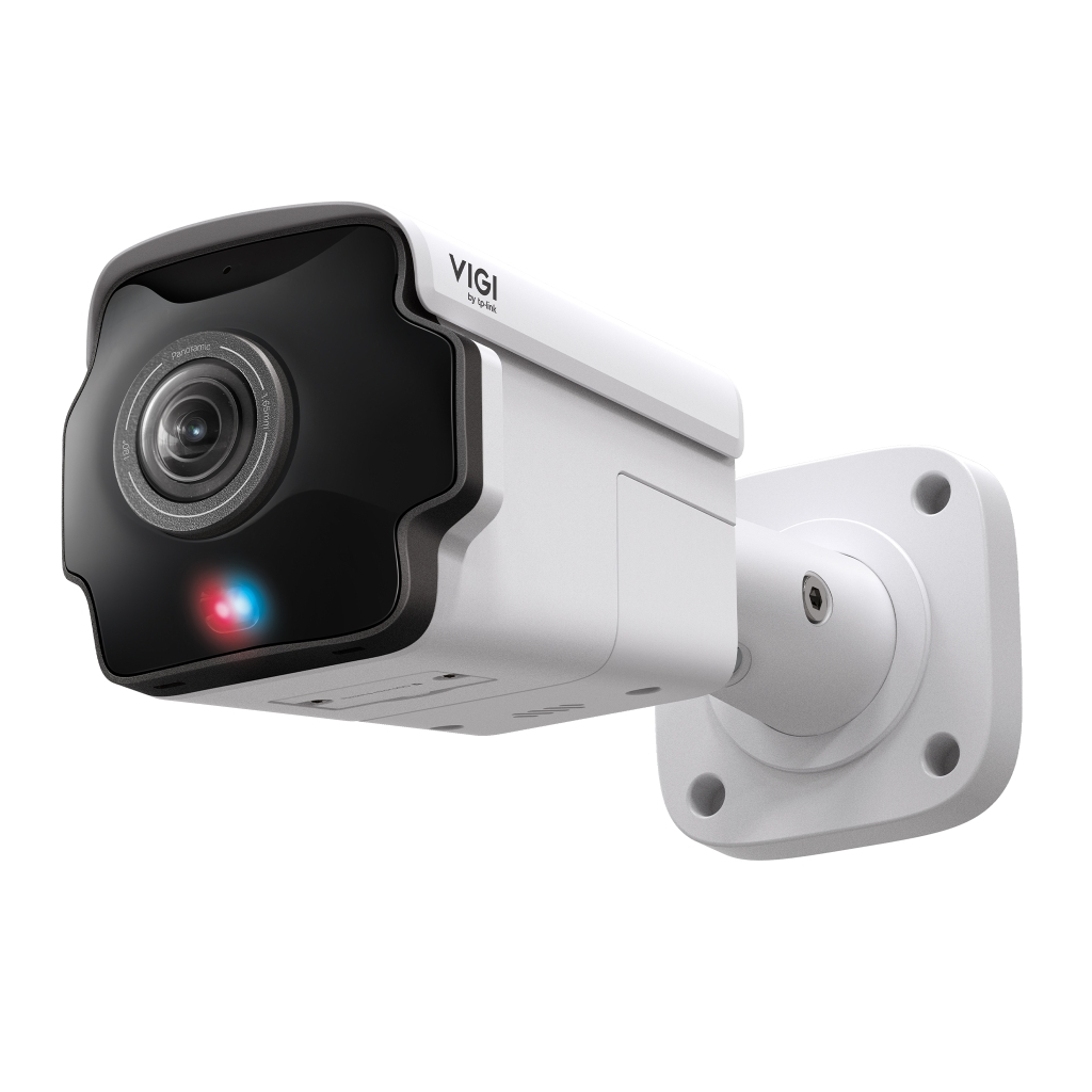 Bullet IP VIGI Panoramica 8MP H265+ WDR IR20m 1.65mm IP67 ONVIF SD Mic PoE