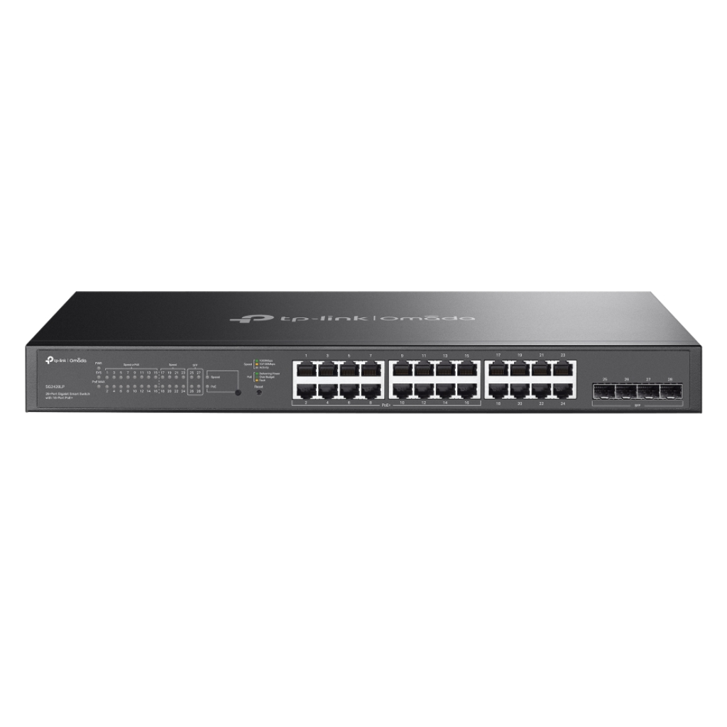 Switch Omada Smart de 28 puertos Gigabit con 16 puertos PoE+