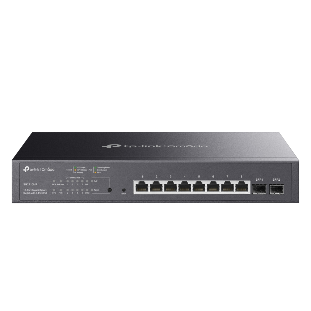 Switch Omada Smart de 10 puertos Gigabit, con 8 puertos PoE+