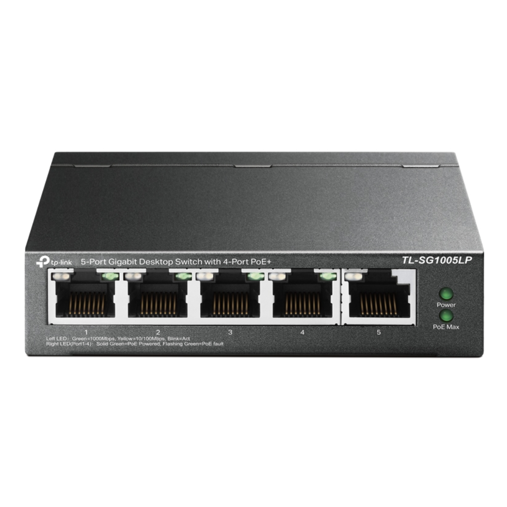 Switch de sobremesa Gigabit de 5 puertos con 4 puertos PoE+
