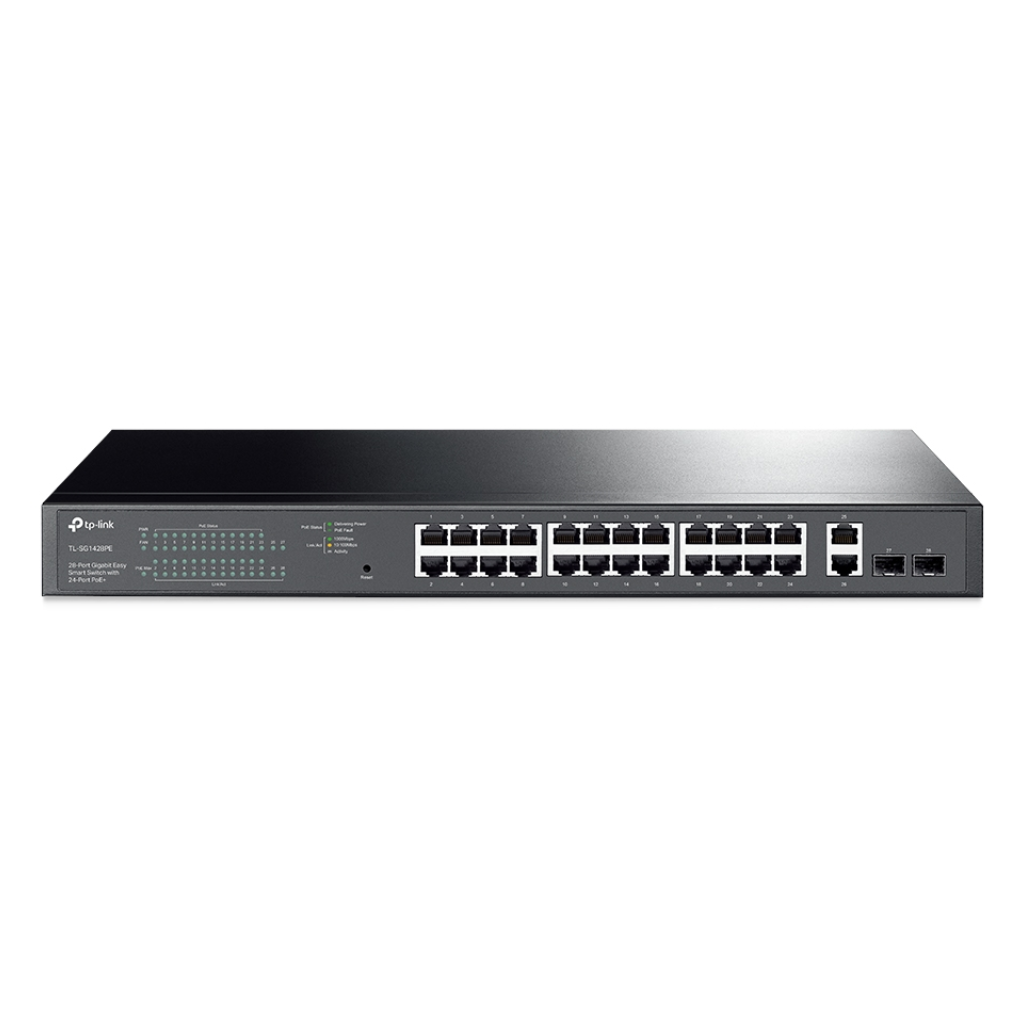 Switch Easy Smart de 28 Puertos Gigabit con PoE + de 24 puertos