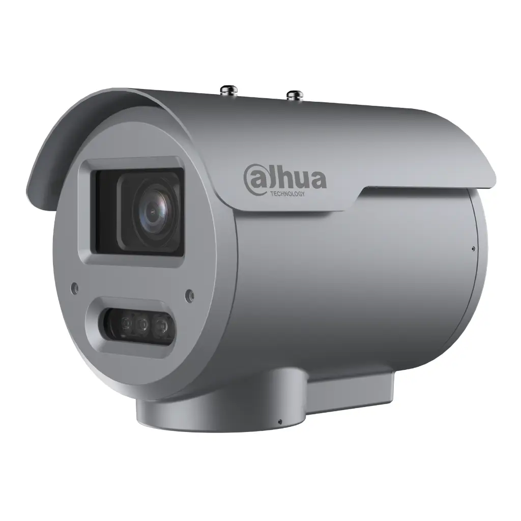 Cámara ATEX Explosion-proof 4M H265 WDR 2.7-12mm Iluminación Dual LED50m/IR50m IP68 AUDIO MIC/Altavoz E/S AI