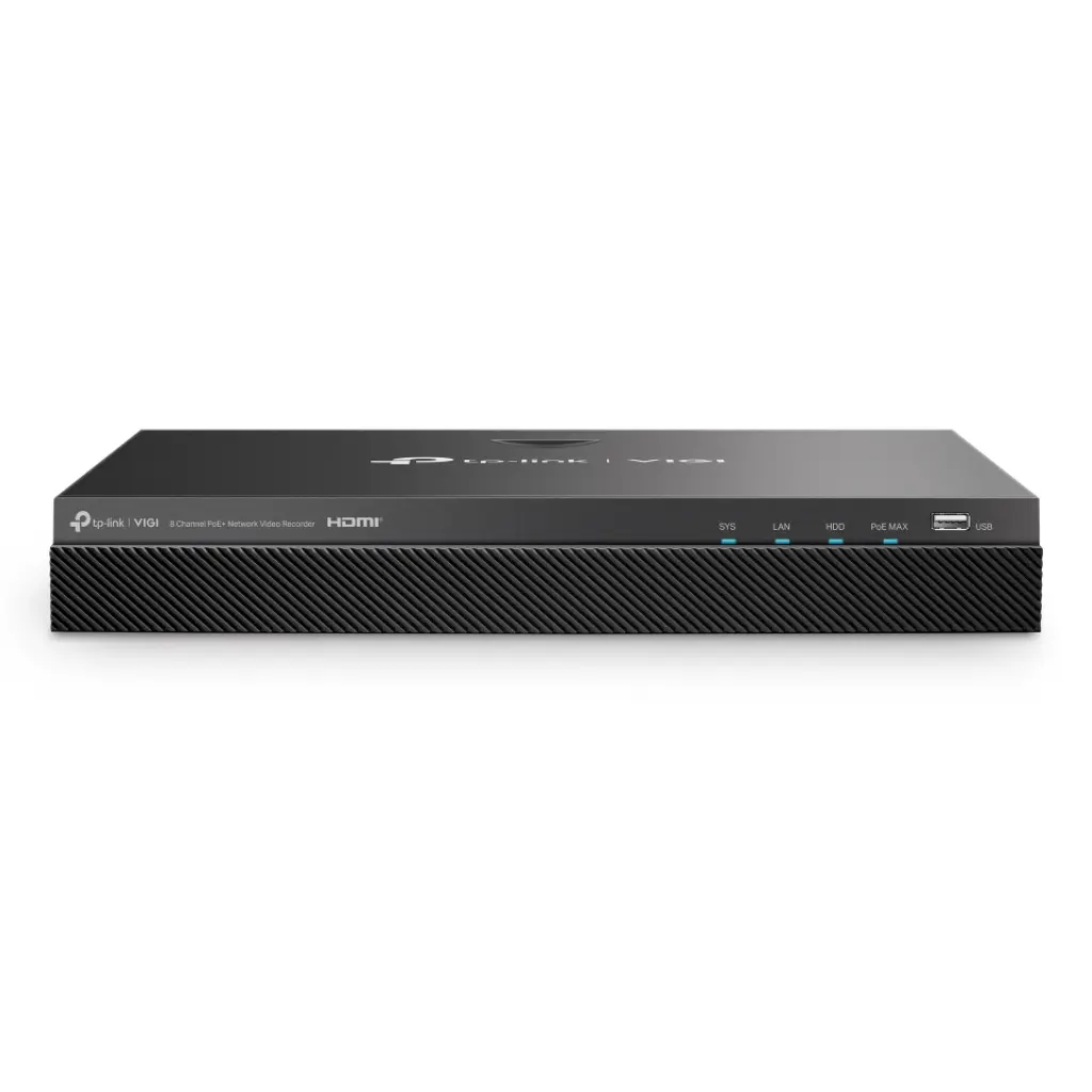 NVR VIGI 8ch 80mbps H265+ 4K HDMI PoE+ 2HDD