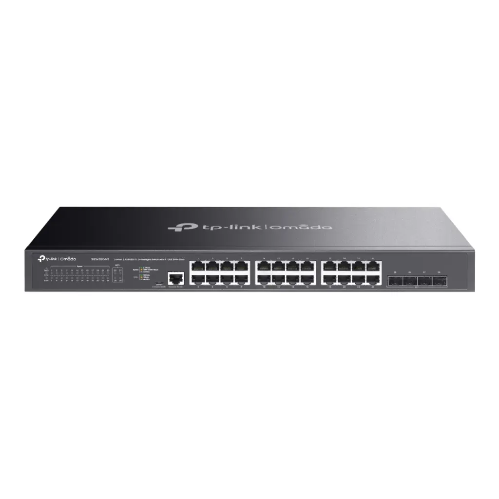 Switch Omada L2+ de 24 puertos a 2.5G y 4 SFP+ a 10G