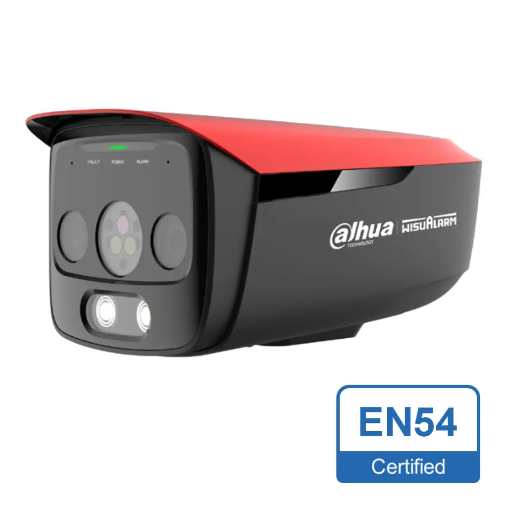 Cámara Termográfica IP DUAL 256x192 3.2mm + 5M 4mm IP67 12-24Vdc PoE AUDIO E/S. Detección de llama EN54 
