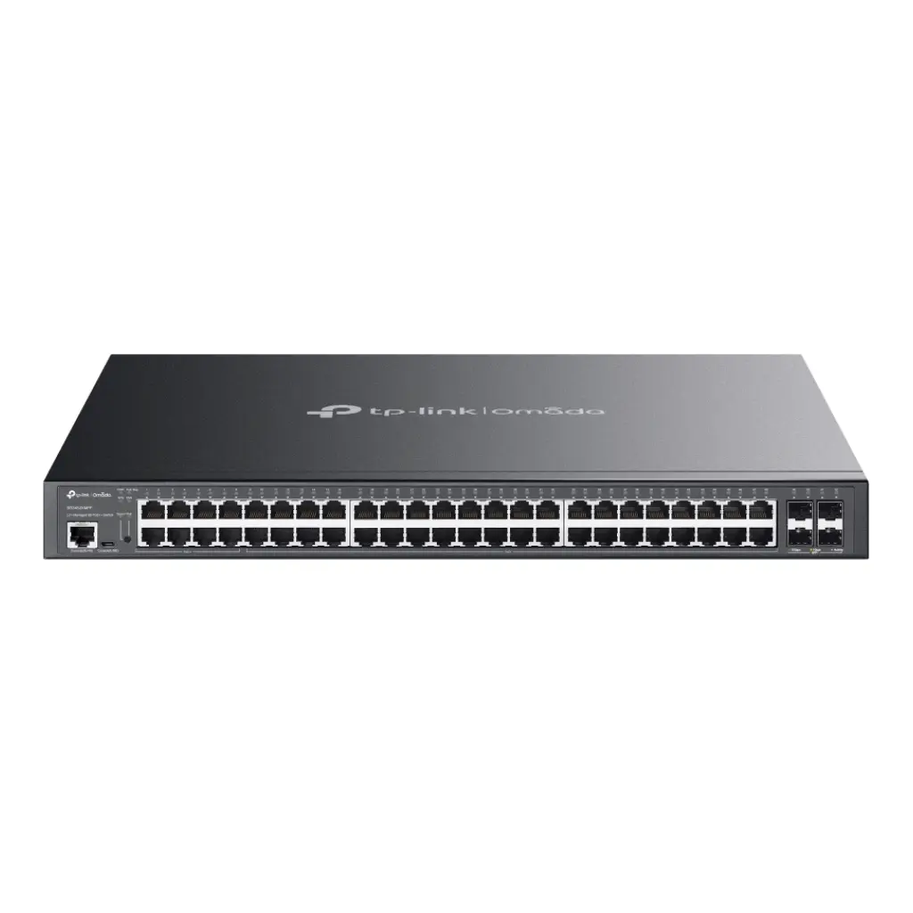 Switch Omada L2+ de 48 puertos Gigabit y 4 SFP+ a 10G, con 40 PoE+ y 8 PoE++