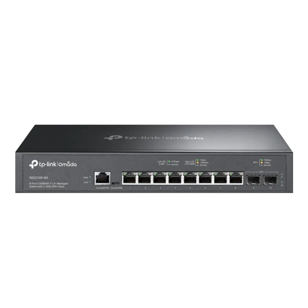 Switch Omada L2+ de 8 puertos a 2.5G y 2 SFP+ a 10G