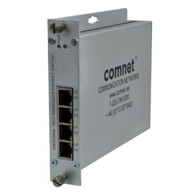 Self Managed Switch, 4 Ports 10/100TX RJ45 PSU included
