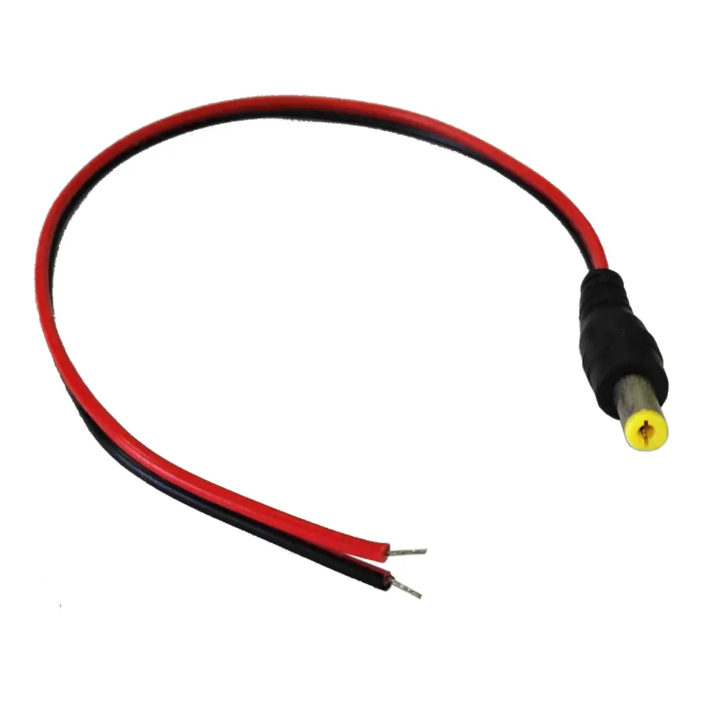Jack alimentación macho con 30cm de cable