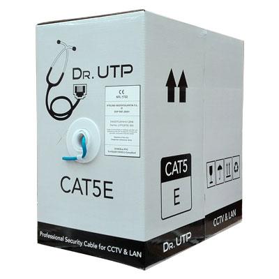 Bobina 305mts Cable UTP CAT5e 0.50mm CPR Cubierta PVC Azul