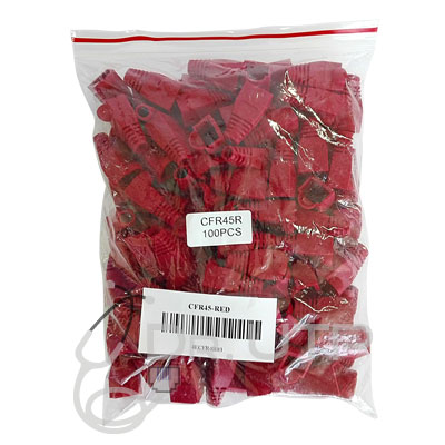 Capuchon Color Rojo para Conector RJ45 en Bolsa 100 unidades