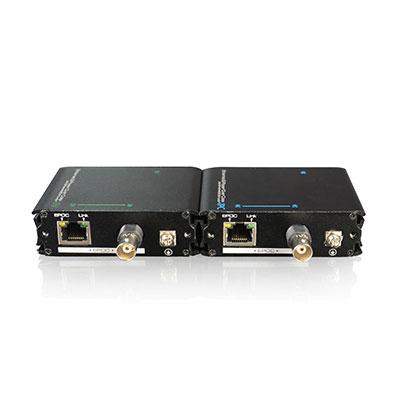 Kit Transmisor-Receptor POE+LAN hasta 500m con Coaxial y 400m por UTP (Alimentación Entrada PoE)