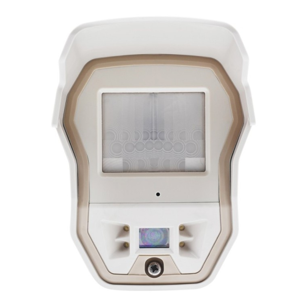 DETECTOR EXTERIOR CON CAMARA LENTE CORTINA