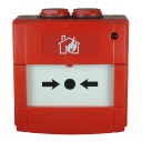 Pulsador de alarma analógico rearmable con aislador. IP67