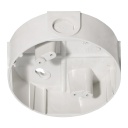 Zócalo de superficie para tubo de hasta 22mm diámetro exterior. Color Blanco