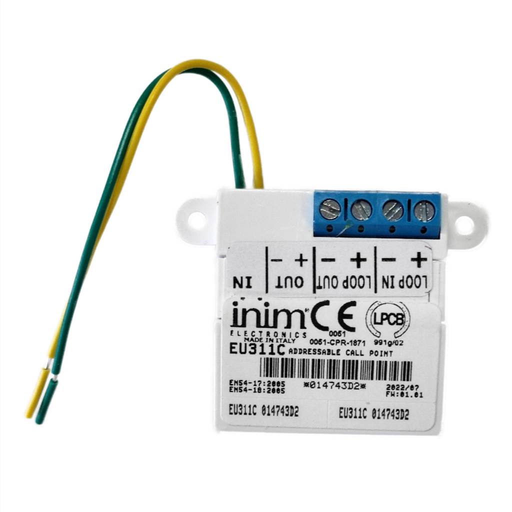 [EU311C] Micromódulo de entrada con aislador incorporado. Entrada identificada como pulsador