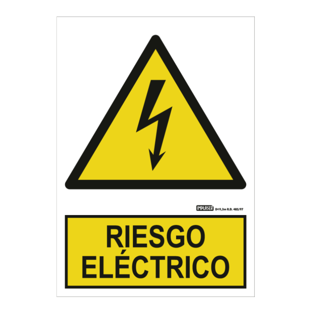 [AD08-A4] Señal riesgo eléctrico 29,7x21cm