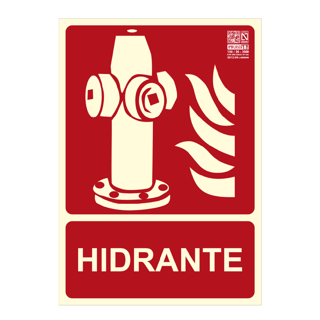 [EX211N-A4] Señal hidrante 29,7x21cm
