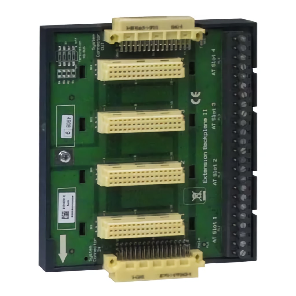 [FX808322] Placa base con 4 slots y terminales para conexión en posición izquierda o superior para conectar hasta 4 módulos