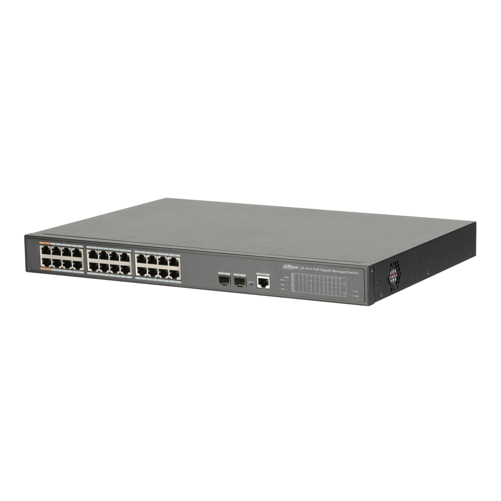 [PFS4226-24GT-360] Switch PoE 24 puertos 10/100/1000 + 2 Uplink Gigabit SFP 360W 802.3at Gestionable Layer2