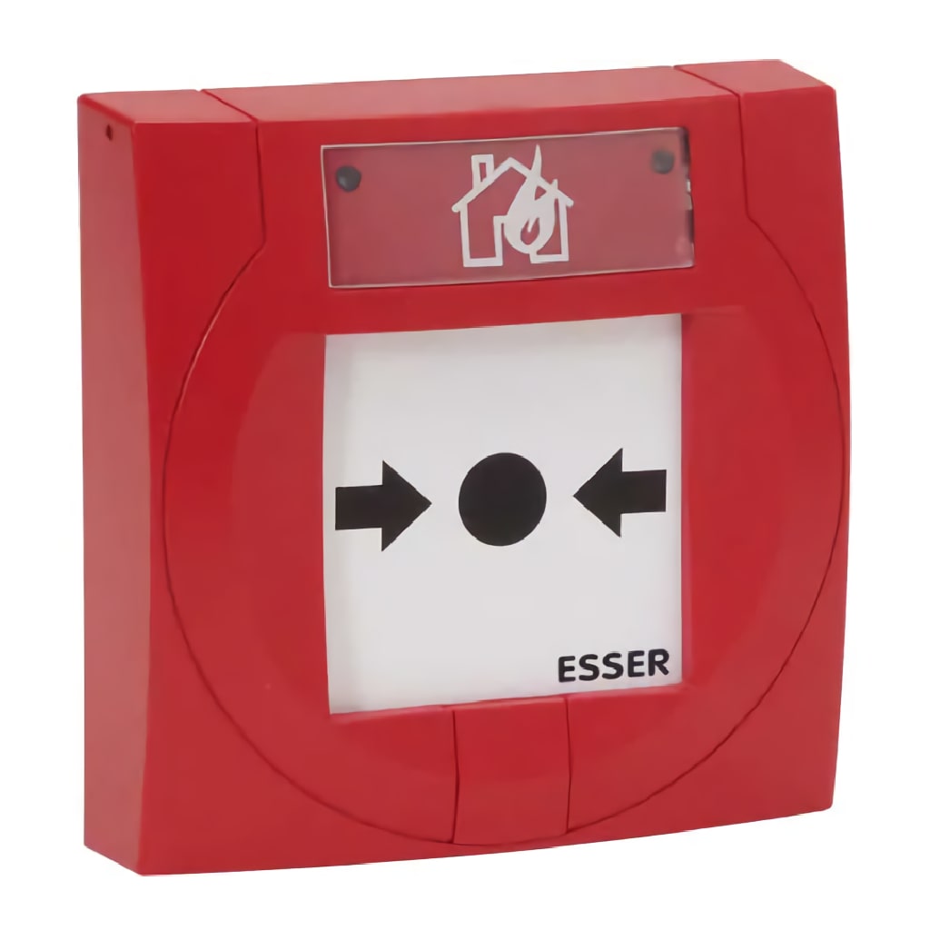 [804973] Pulsador de alarma de incendios rearmable analógico de diseño compacto.