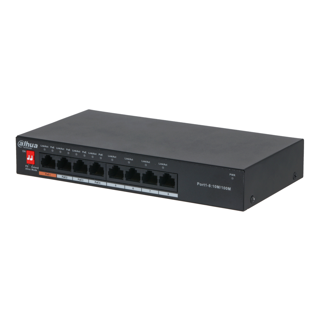 [PFS3008-8ET-60] Switch PoE 2.0 8 puertos 10/100 60W No_Gestionable Layer2